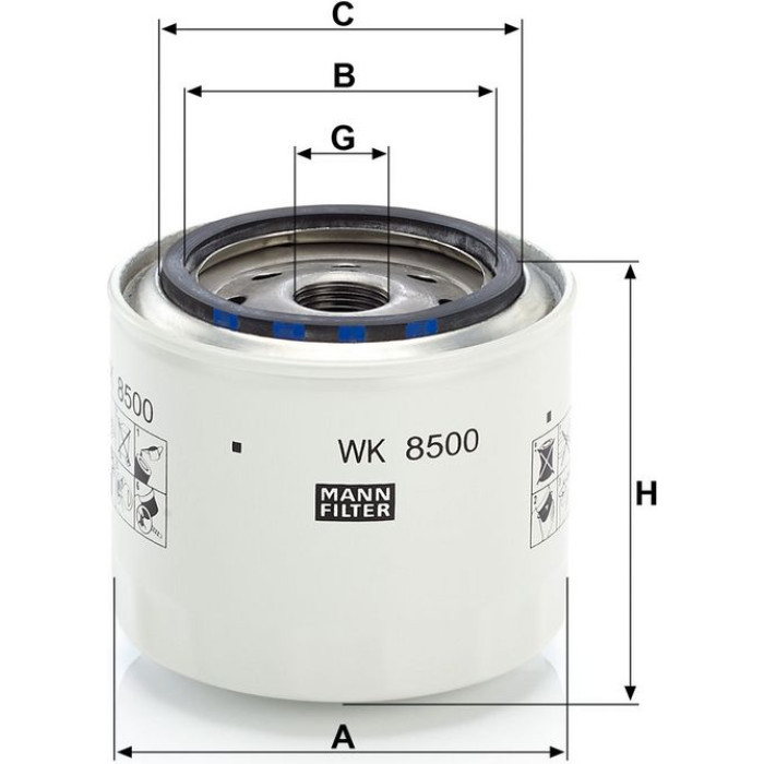 WK 8500 MANN-FILTER Kraftstofffilter LKW WK 8500 WK 8500 MANN-FILTER Kraftstofffilter LKW WK 8500