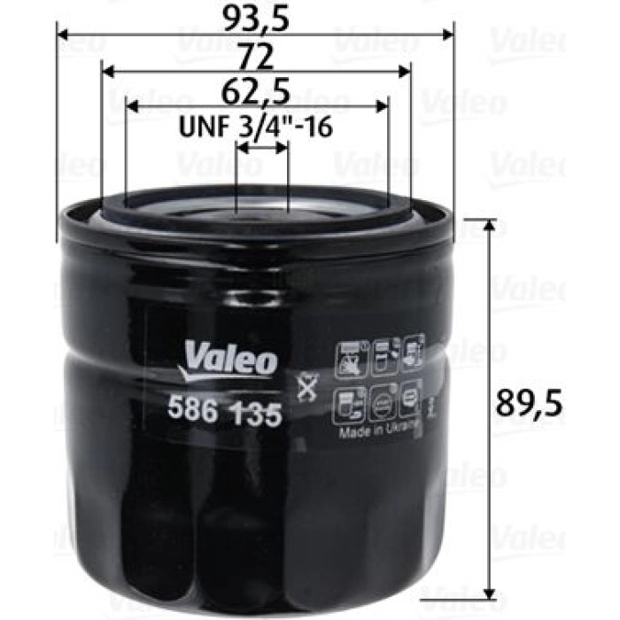 Valeo Ölfilter 586135 Valeo Ölfilter 586135