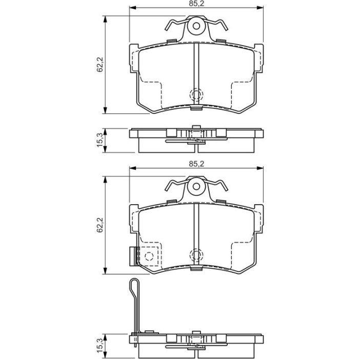 Bosch Bremsbelagsatz 0 986 424 568 Bosch Bremsbelagsatz 0 986 424 568