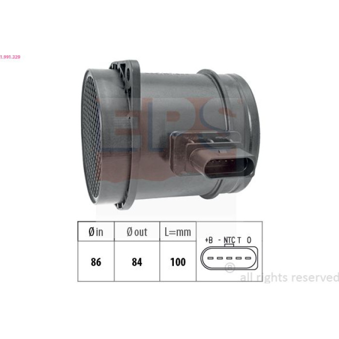 EPS Luftmassenmesser Luftmengenmesser 1.991.329 EPS Luftmassenmesser Luftmengenmesser 1.991.329