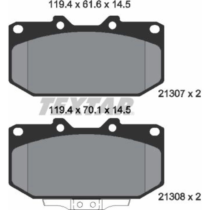 Textar Bremsbelagsatz 2130701 Textar Bremsbelagsatz 2130701