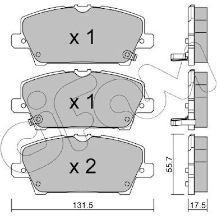 CIFAM Bremsbelagsatz, Scheibenbremse 822-728-0 CIFAM Bremsbelagsatz, Scheibenbremse 822-728-0