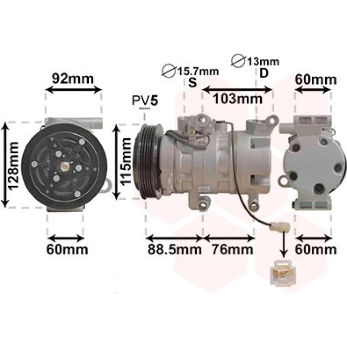 Van Wezel Klimakompressor 2700K251