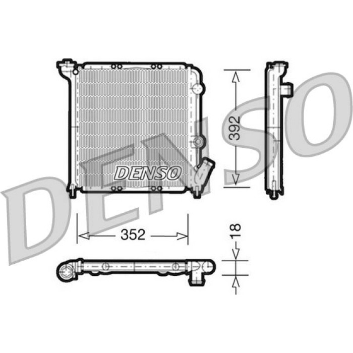 Denso Motorkühler DRM23026 Denso Motorkühler DRM23026