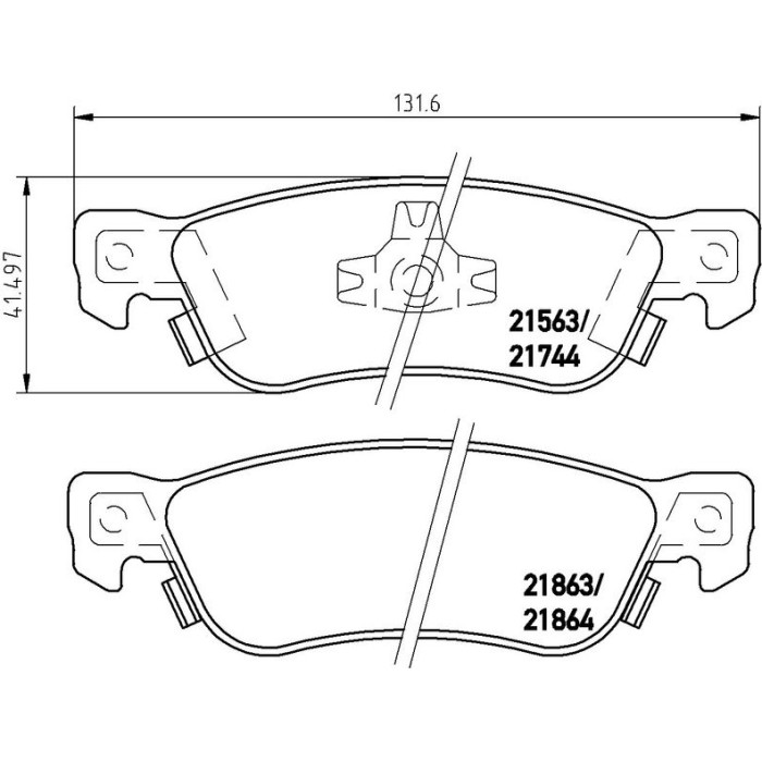 BREMBO Bremsbelagsatz, Scheibenbremse P 34 003 BREMBO Bremsbelagsatz, Scheibenbremse P 34 003