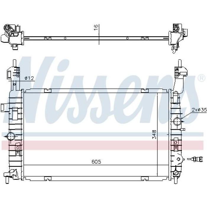 Nissens Wasserkühler PKW 630747 Nissens Wasserkühler PKW 630747
