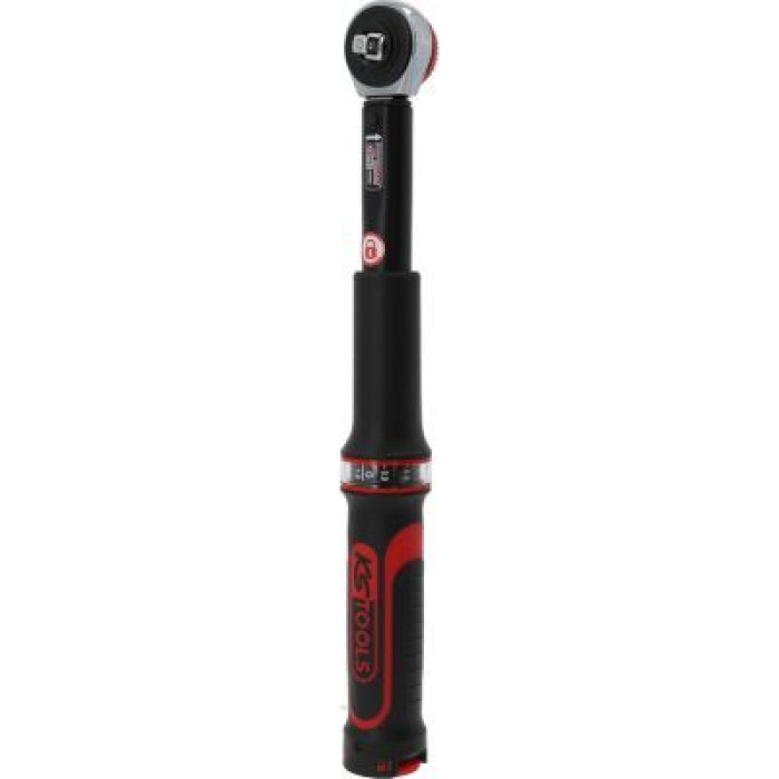 KS TOOLS ERGOTORQUE®Präzisions-Drehmomentschlüssel mit Ratschenkopf mit Drehknopfverstellung 516.1412
