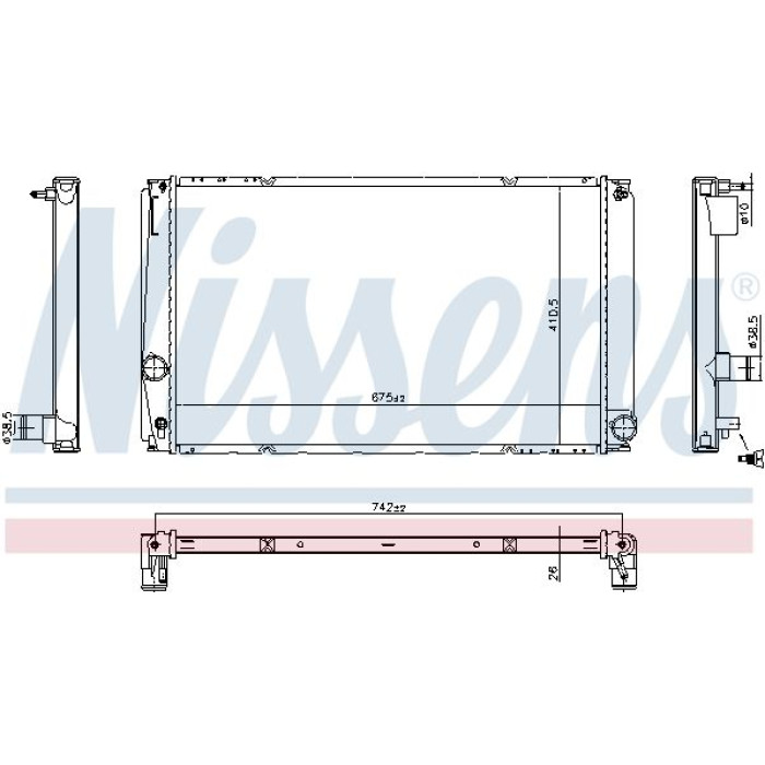 Nissens Wasserkühler PKW 606818 Nissens Wasserkühler PKW 606818