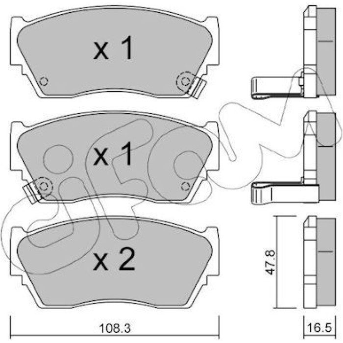CIFAM Bremsbelagsatz, Scheibenbremse 822-246-1 CIFAM Bremsbelagsatz, Scheibenbremse 822-246-1