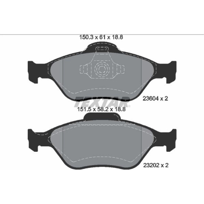 Textar Bremsbelagsatz 2360406 Textar Bremsbelagsatz 2360406