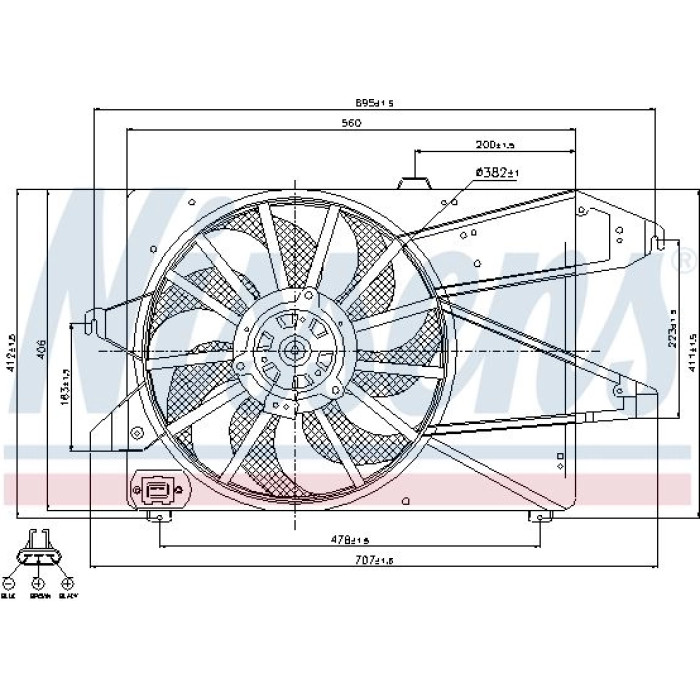 Nissens Kühlerlüfter PKW 85482 Nissens Kühlerlüfter PKW 85482