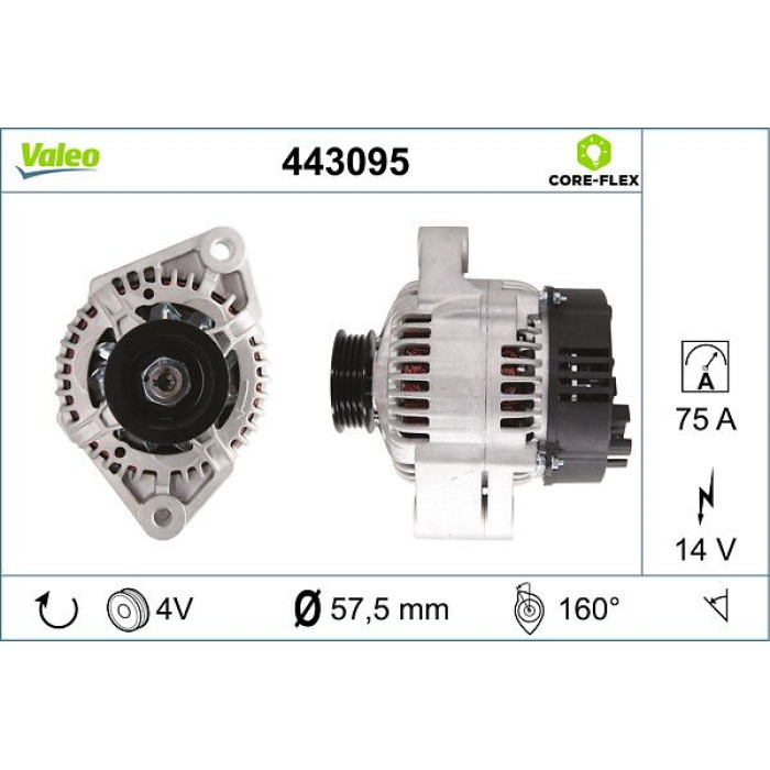 Valeo Lichtmaschine 443095 Valeo Lichtmaschine 443095