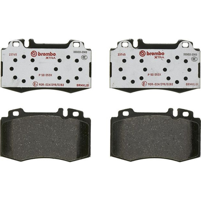 P 50 053X Brembo Xtra Bremsbelagsatz Vorderachse – P 50 053X – 120 x 71 x 18 mm – Bremssystem – OE Nummer 0004207704