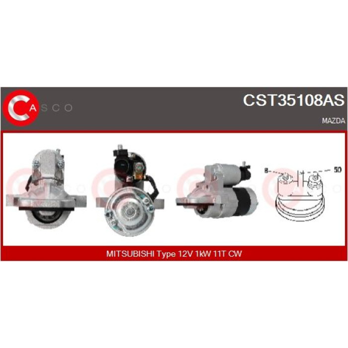CASCO Anlasser CST35108AS CASCO Anlasser CST35108AS