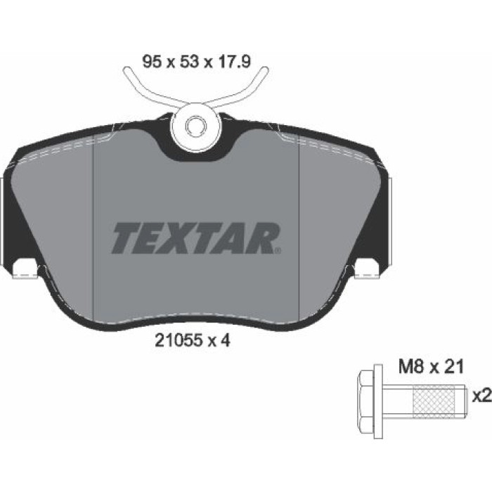 2105503 Textar Bremsbelagsatz 2105503 2105503 Textar Bremsbelagsatz 2105503