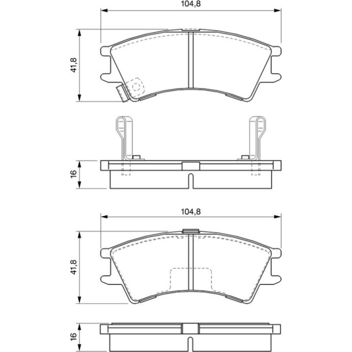 Bosch Bremsbelagsatz 0 986 424 575 Bosch Bremsbelagsatz 0 986 424 575