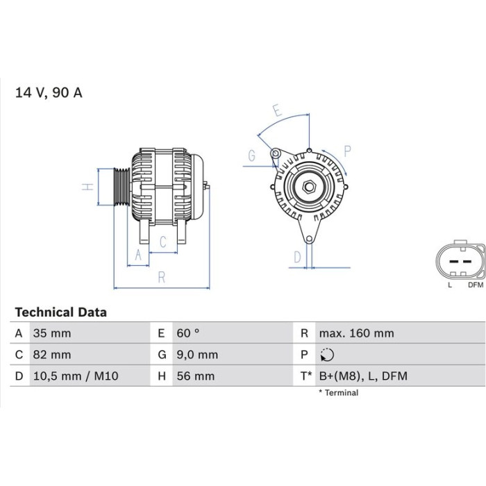 Bosch Lichtmaschine 0 986 044 300