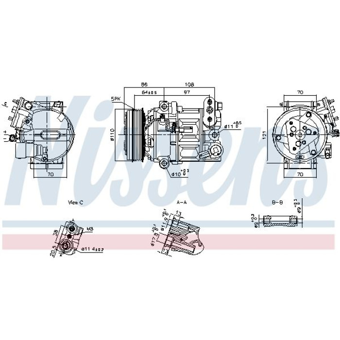 Nissens Klimakompressor PKW 890591 Nissens Klimakompressor PKW 890591