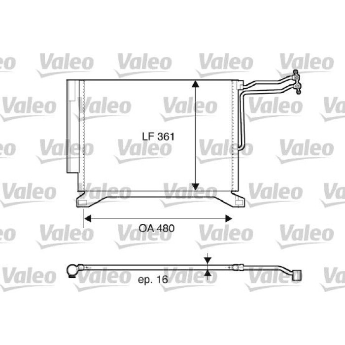 Valeo Klimakondensator 817837 Valeo Klimakondensator 817837