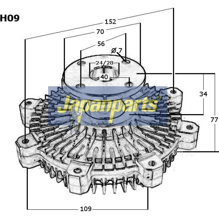 Japanparts Kühlerlüfterkupplung VC-H09