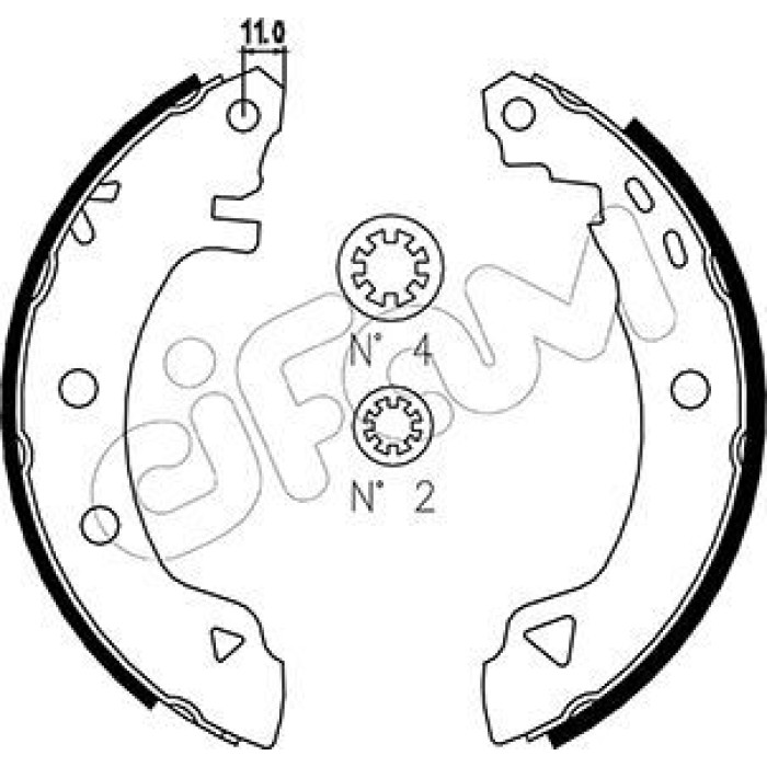 153-346 CIFAM Bremsbackensatz 153-346 153-346 CIFAM Bremsbackensatz 153-346