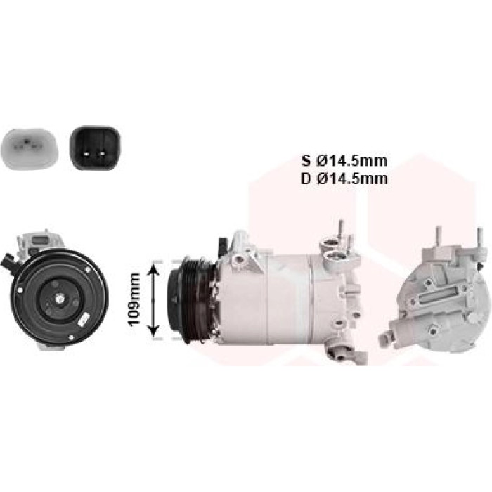 Van Wezel Klimakompressor 1800K392 Van Wezel Klimakompressor 1800K392