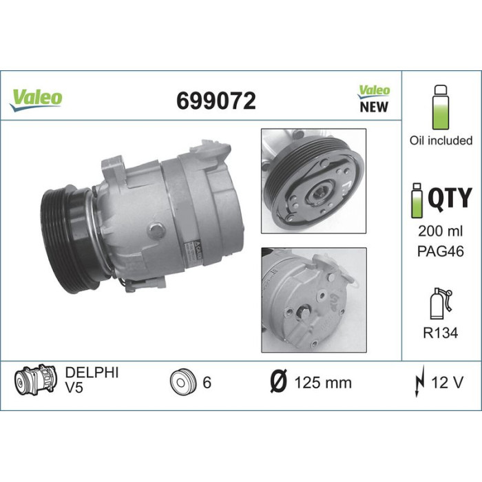 Valeo Kompressor 699072 Valeo Kompressor 699072