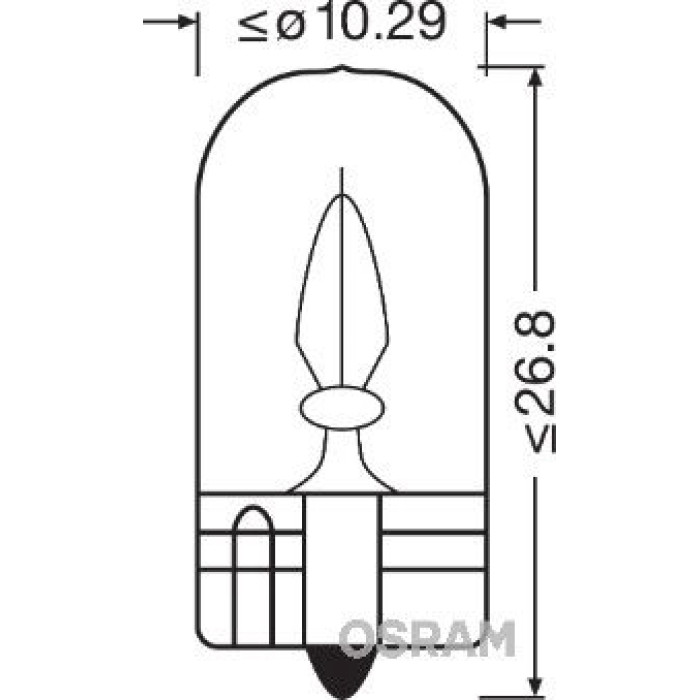 2841-02B W3W OSRAM 24V 3W W2.1x9.5d