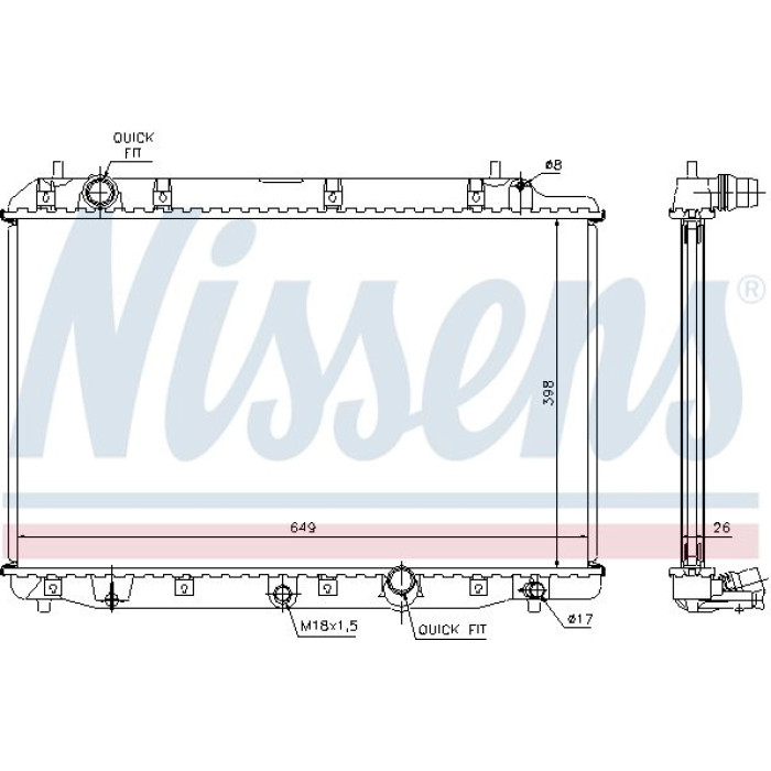 Nissens Wasserkühler PKW 68602A Nissens Wasserkühler PKW 68602A