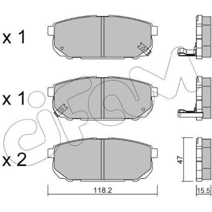 822-516-0 CIFAM Bremsbelagsatz, Scheibenbremse 822-516-0
