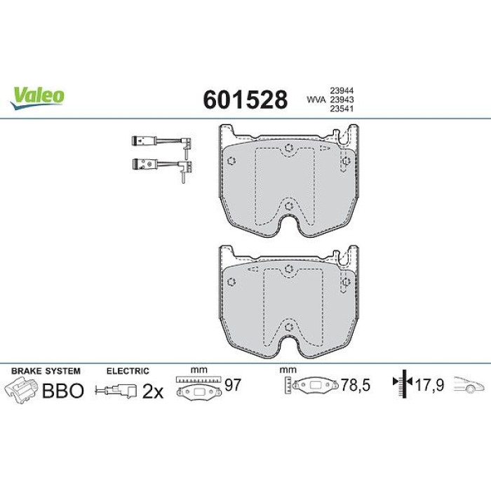 Valeo Bremsbelagsatz 601528