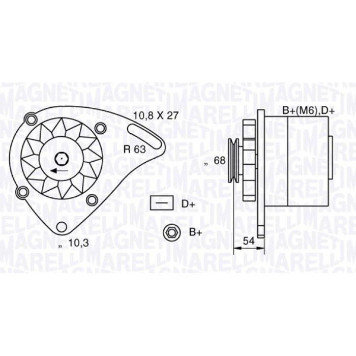 Magneti Marelli Lichtmaschine 063321165010 Magneti Marelli Lichtmaschine 063321165010