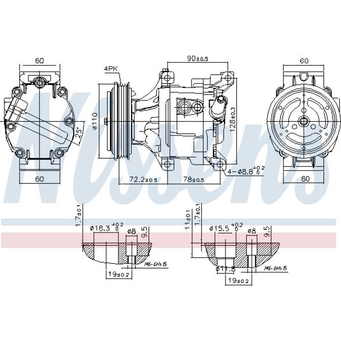 Nissens Klimakompressor PKW 890079 Nissens Klimakompressor PKW 890079