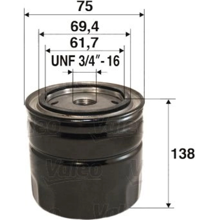 Valeo Ölfilter 586075 Valeo Ölfilter 586075