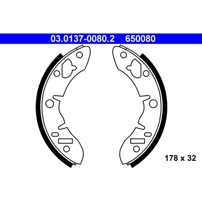 ATE Bremsbacken 03.0137-0080.2 ATE Bremsbacken 03.0137-0080.2