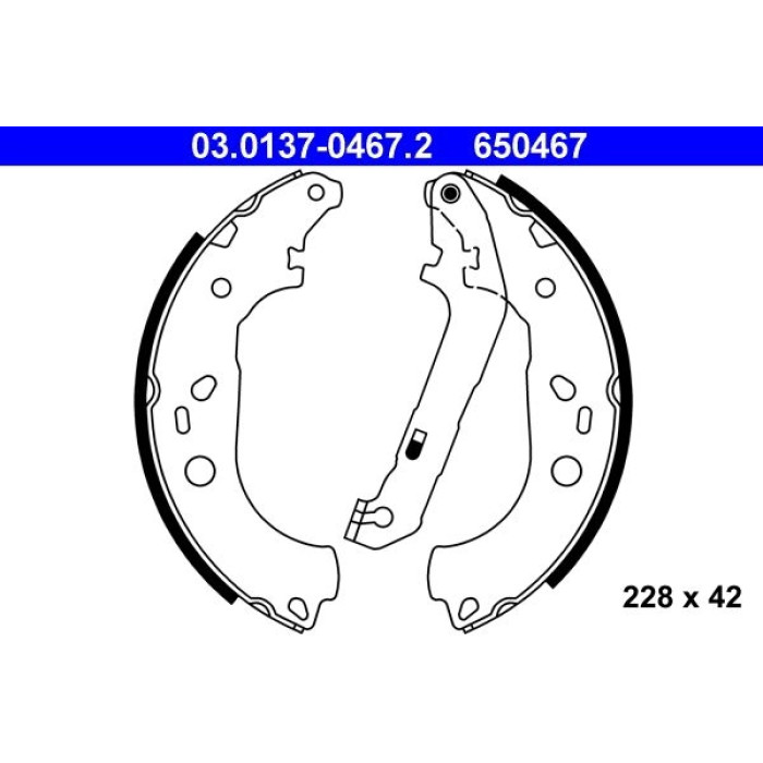 ATE Bremsbackensatz 03.0137-0467.2 ATE Bremsbackensatz 03.0137-0467.2