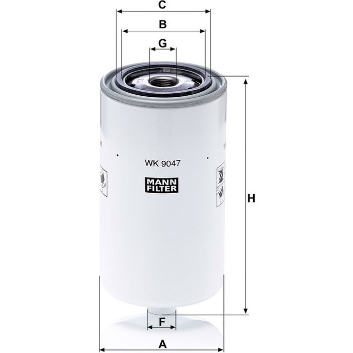 MANN-FILTER Kraftstofffilter LKW WK 9047 MANN-FILTER Kraftstofffilter LKW WK 9047