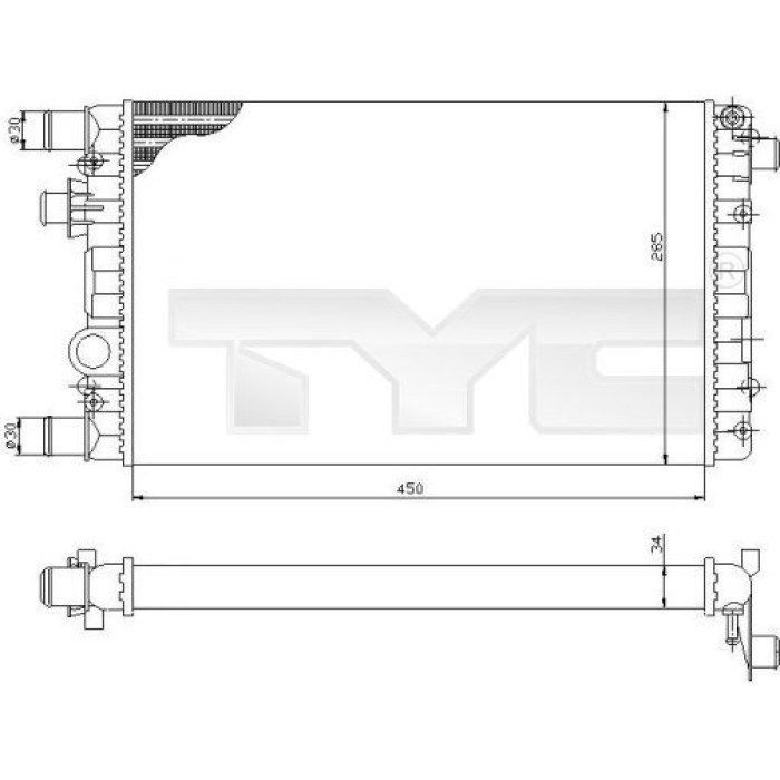 TYC Motorkühler 709-0012