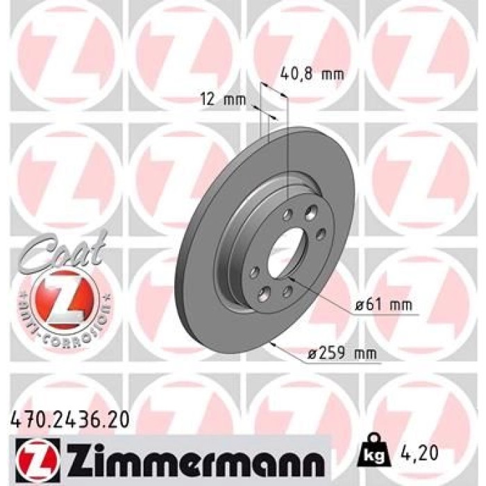 Zimmermann Bremsscheibe 470.2436.20 Zimmermann Bremsscheibe 470.2436.20