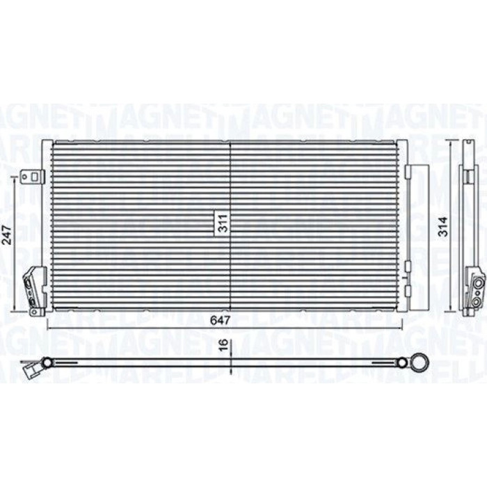 Magneti Marelli Klimakondensator BC619 Magneti Marelli Klimakondensator BC619