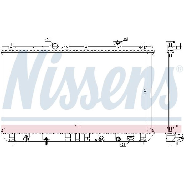 Nissens Wasserkühler PKW 646991 Nissens Wasserkühler PKW 646991