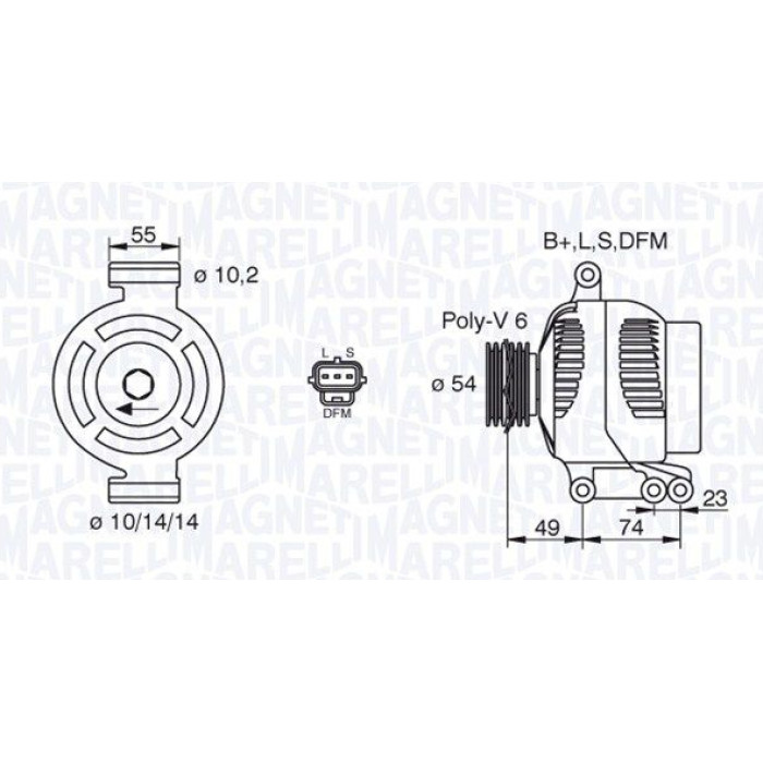 Magneti Marelli Lichtmaschine 063380001010 Magneti Marelli Lichtmaschine 063380001010