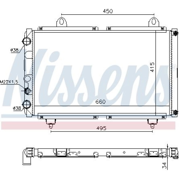 Nissens Wasserkühler PKW 63558 Nissens Wasserkühler PKW 63558