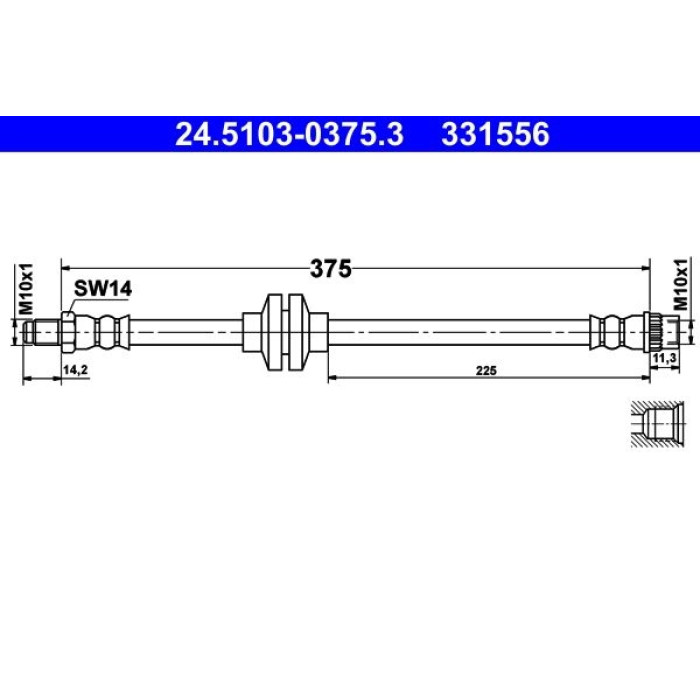 ATE Bremsschlauch 24.5103-0375.3 ATE Bremsschlauch 24.5103-0375.3