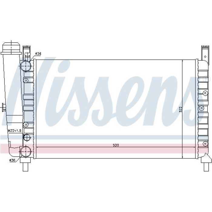 Nissens Wasserkühler PKW 61852 Nissens Wasserkühler PKW 61852