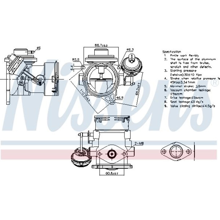 Nissens AGR-Ventil 98297 Nissens AGR-Ventil 98297