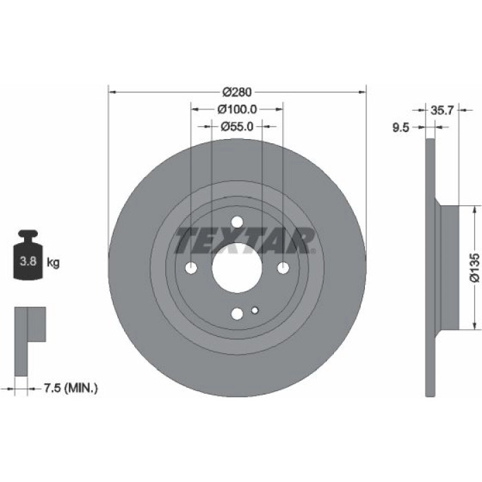 Textar Bremsscheibe 92320003