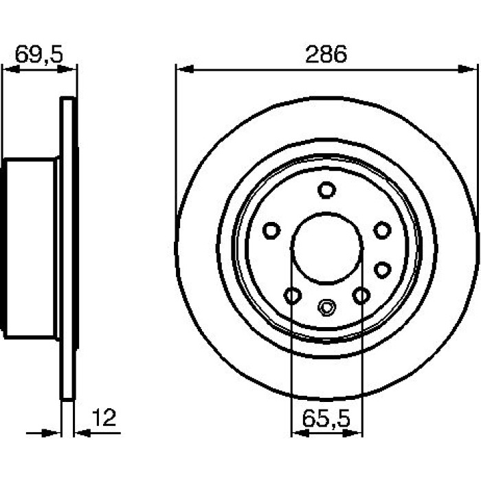 Bosch Bremsscheibe Hinterachse 0 986 478 609 Bosch Bremsscheibe Hinterachse 0 986 478 609