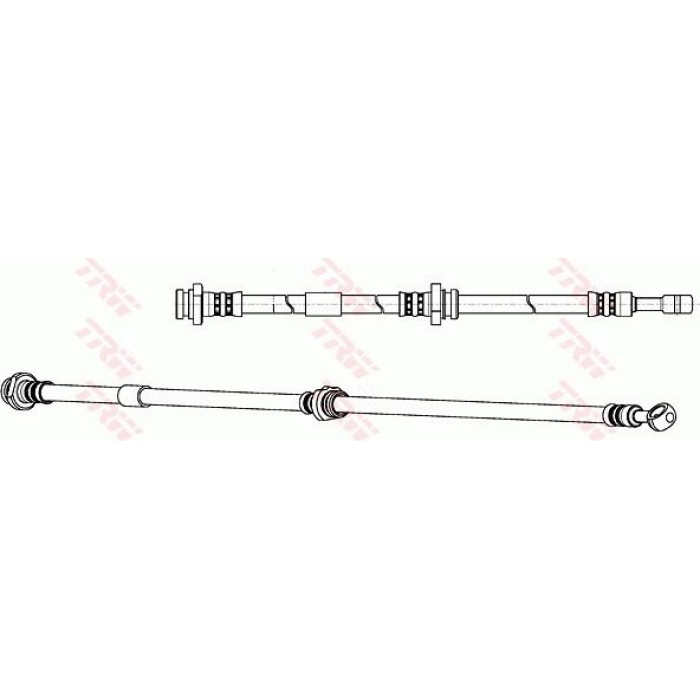 TRW Bremsschlauch Hinterachse rechts PHD968 TRW Bremsschlauch Hinterachse rechts PHD968