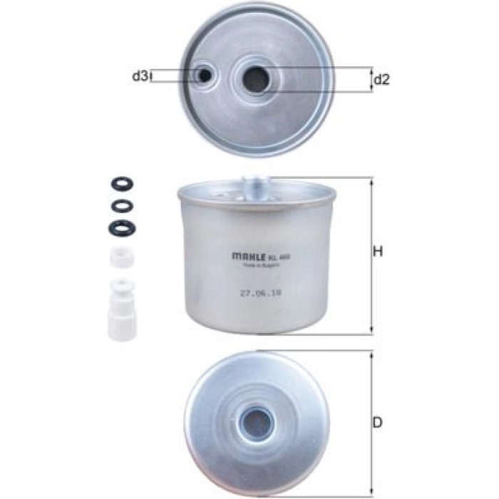 MAHLE Kraftstofffilter KL 468 MAHLE Kraftstofffilter KL 468